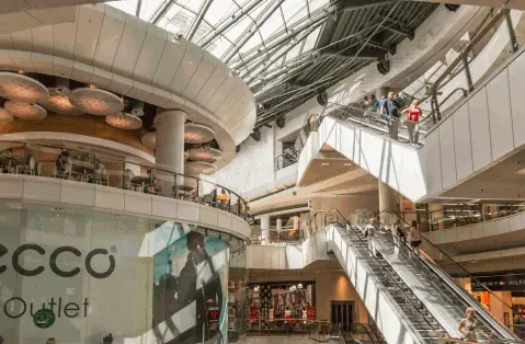 Tecnología para centros comerciales — seguridad y conectividad